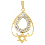 Gold &Opal Micro Pave Judaica Jewelry